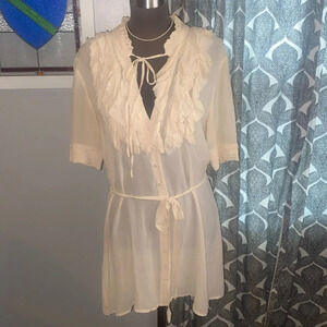 Project Alabama 100% silk sheer mini dress